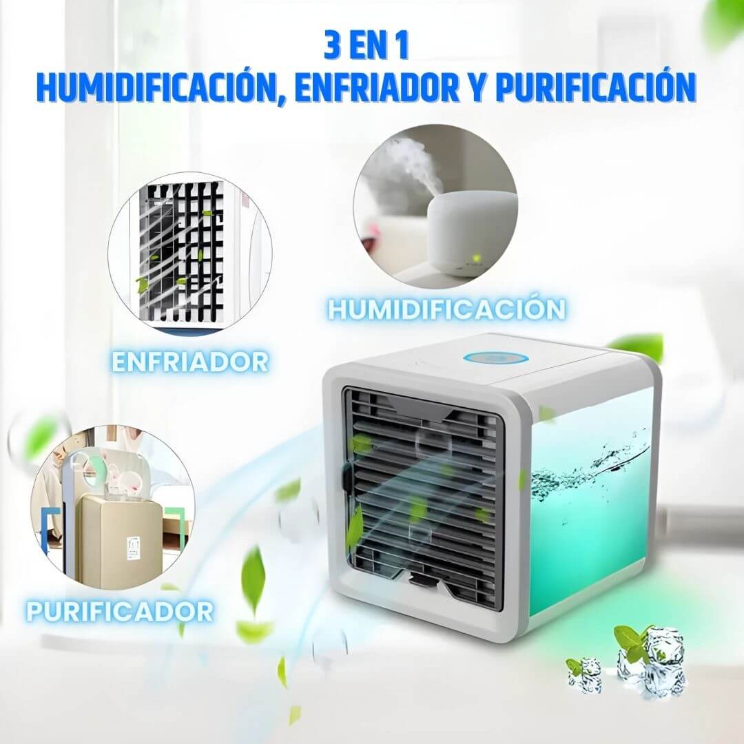 (PROMOCIÓN DE CUMPLEAÑOS) AIRE ACONDICIONADO PORTÁTIL ARTIC AIR TIPO CUBO 💦❄🌞