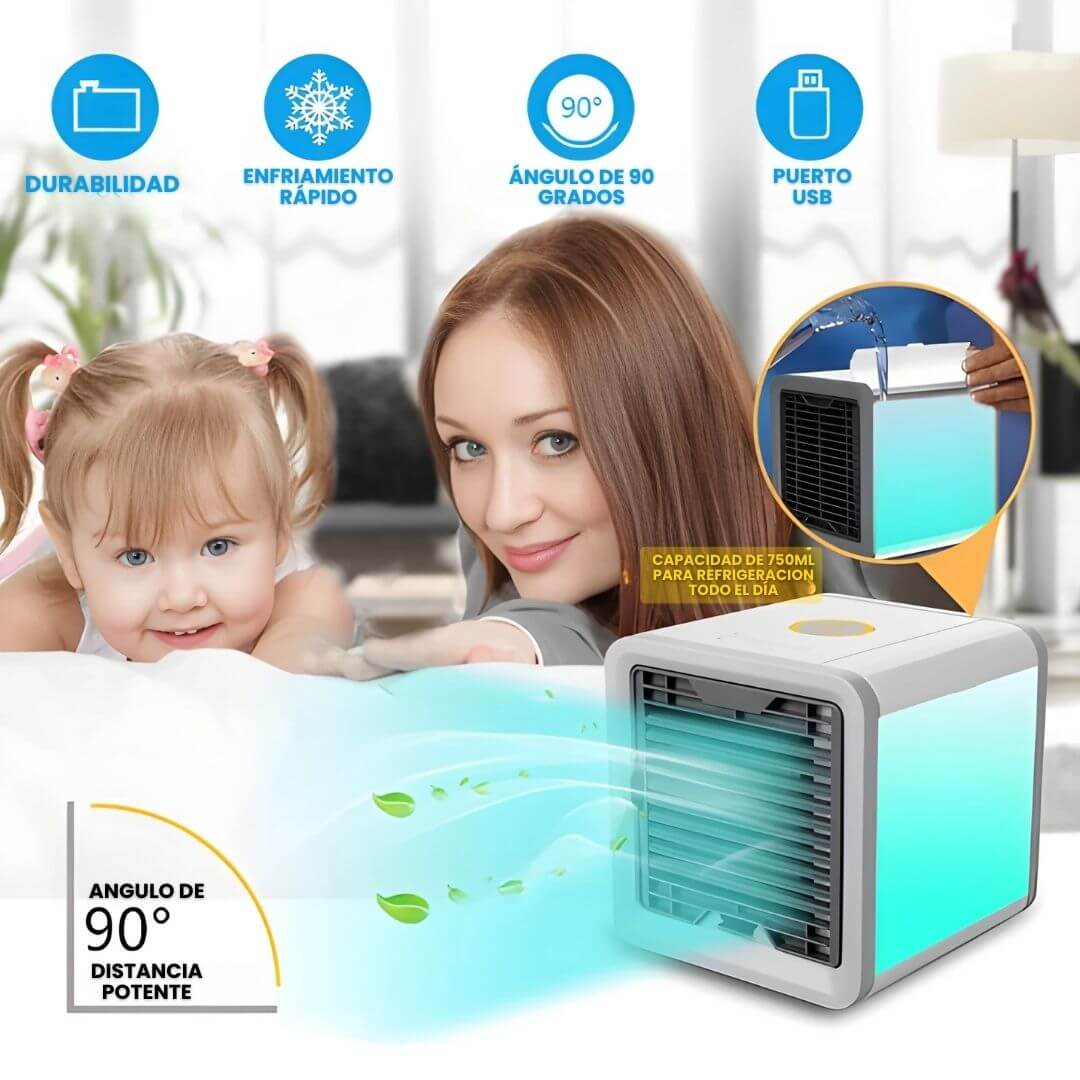 (PROMOCIÓN DE CUMPLEAÑOS) AIRE ACONDICIONADO PORTÁTIL ARTIC AIR TIPO CUBO 💦❄🌞