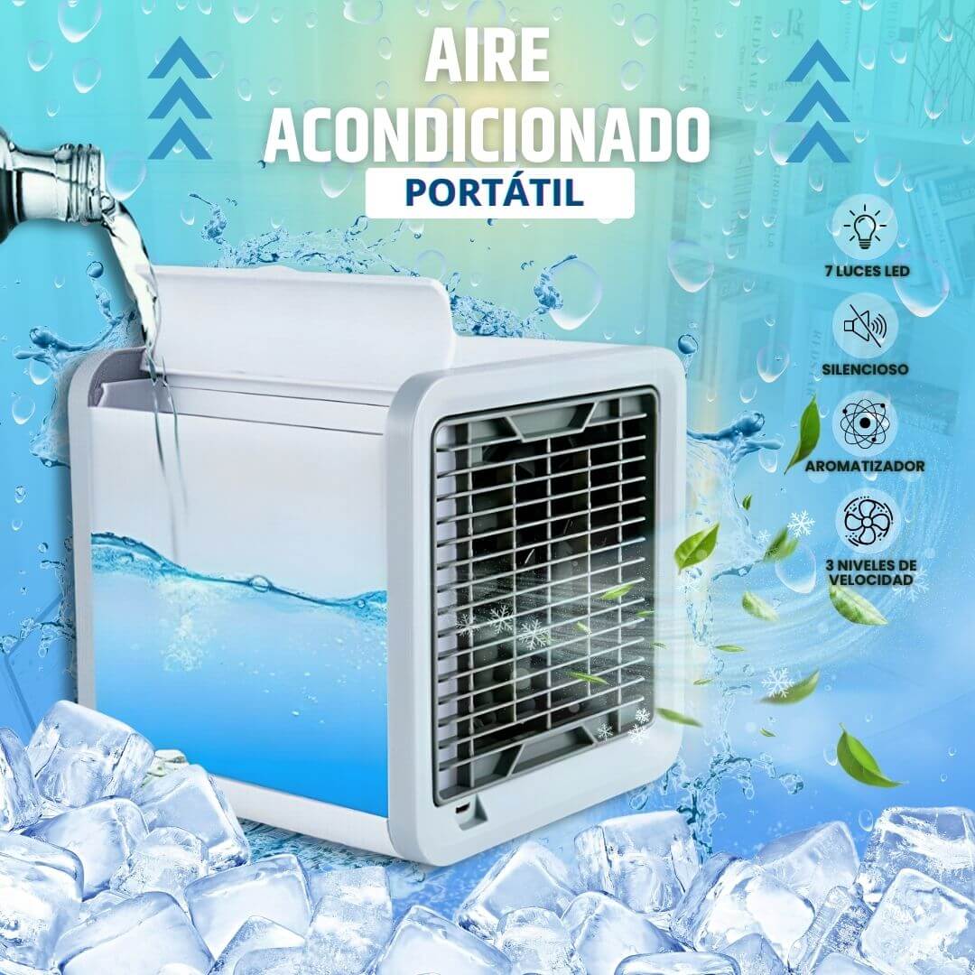 (PROMOCIÓN DE CUMPLEAÑOS) AIRE ACONDICIONADO PORTÁTIL ARTIC AIR TIPO CUBO 💦❄🌞