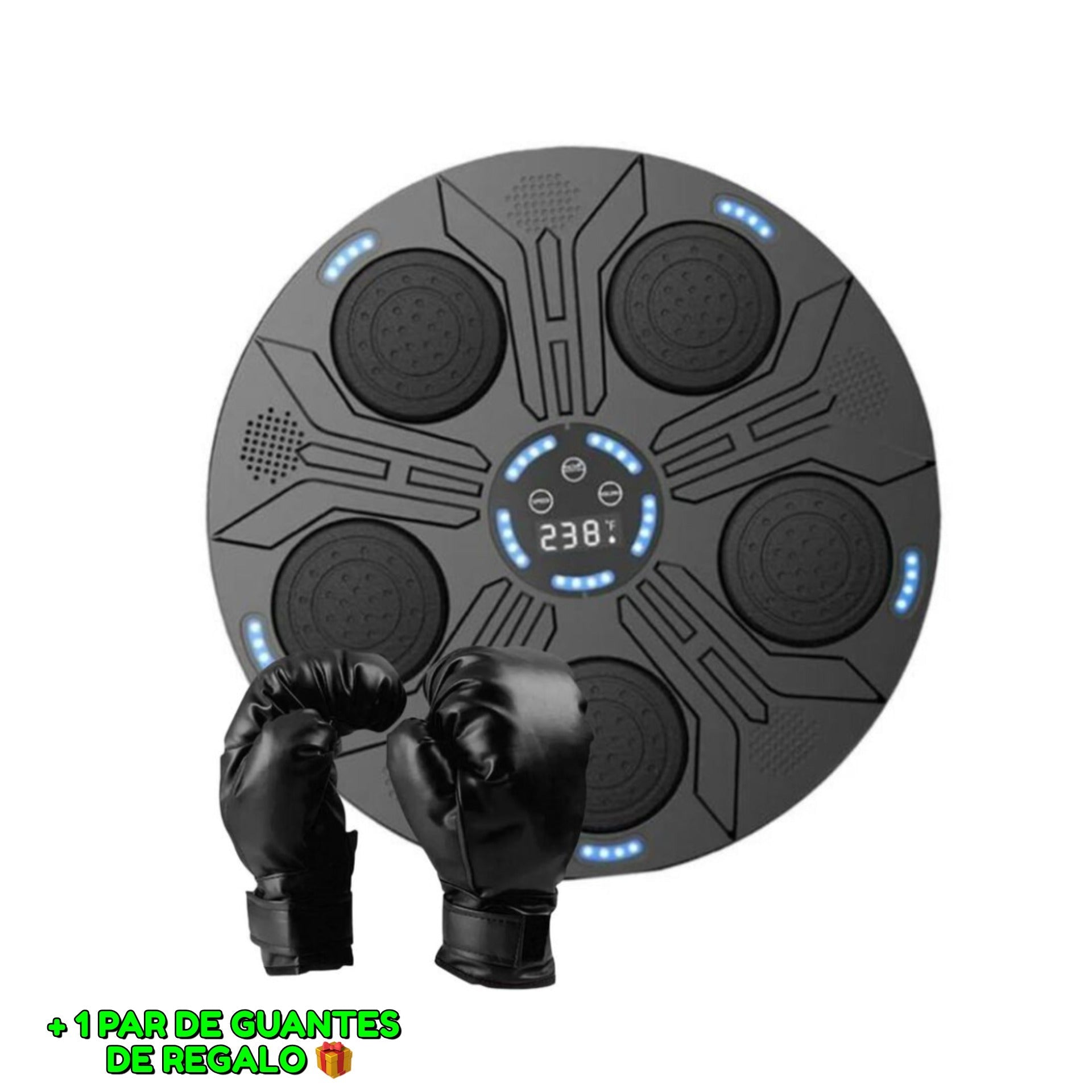 (REMATE DE EXISTENCIAS) BOXFIT© MÁQUINA DE BOXEO MUSICAL + GUANTES DE REGALO 🎁