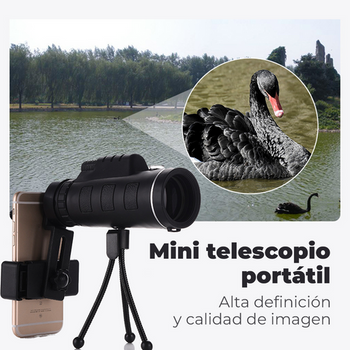 Telescopio Portátil 500x Estrella + Linterna Táctica TitaniumPro de regalo 🎁