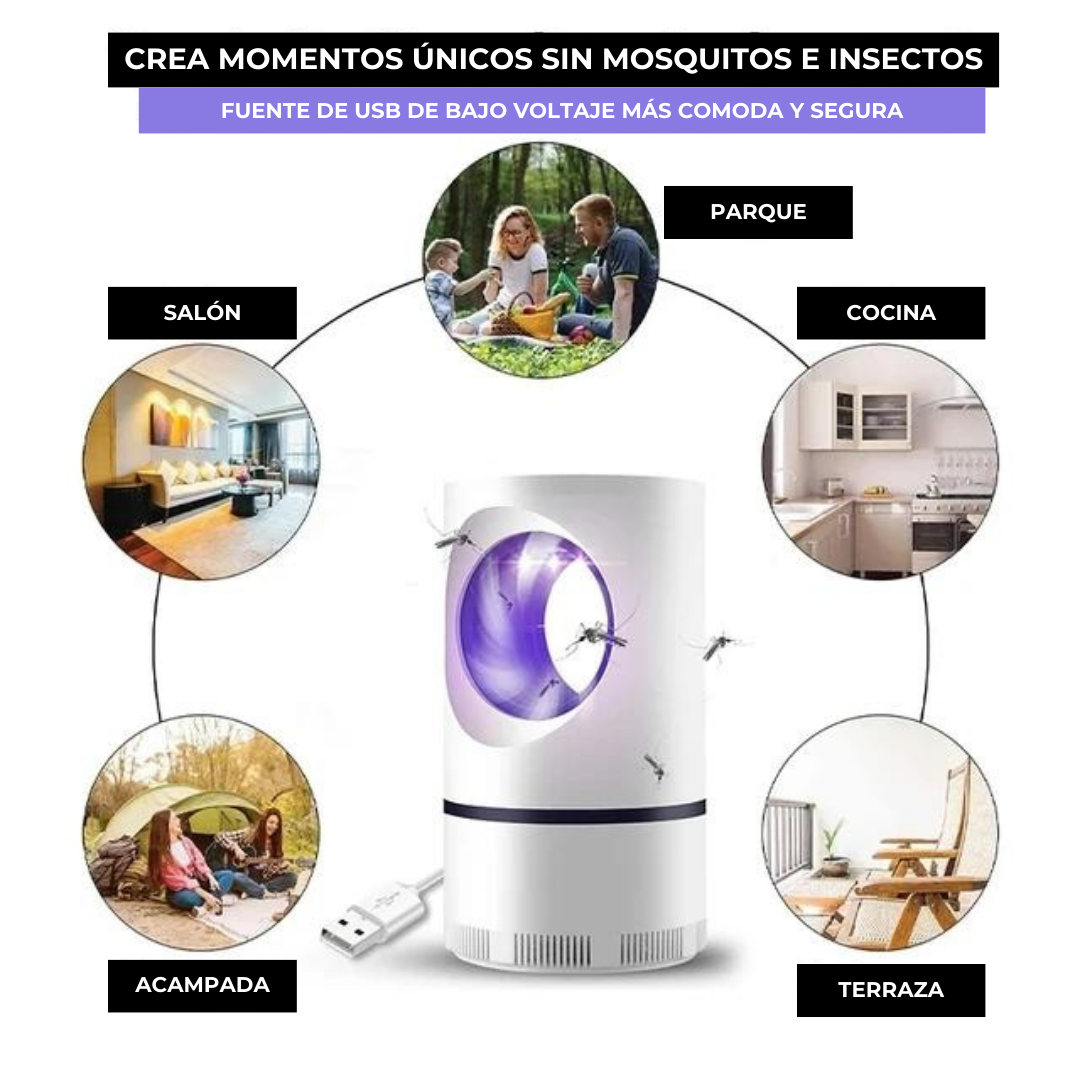 Trampa para Eliminar moscas y mosquitos - Apto para niños, exteriores e interiores