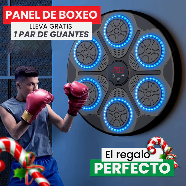 (REMATE DE EXISTENCIAS) BOXFIT© MÁQUINA DE BOXEO MUSICAL + GUANTES DE REGALO 🎁