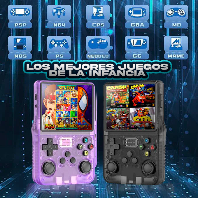 Anbernic™ PLUS Retro Arcade de Bolsillo - Más de 15.000 juegos clásicos