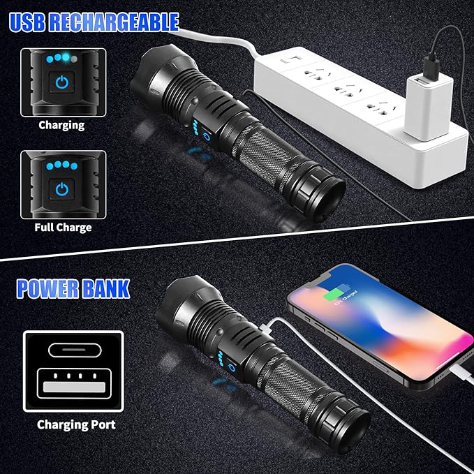 Compra 1 Lleva 2 - Linterna Táctica Ultra Potente - TitaniumPro (PROMOCIÓN DE ANIVERSARIO) 🎁