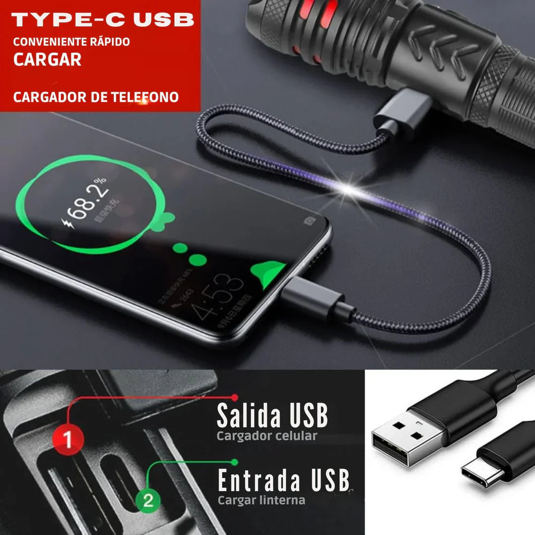 Compra 1 Lleva 2 - Linterna Táctica Ultra Potente - TitaniumPro (PROMOCIÓN DE ANIVERSARIO) 🎁