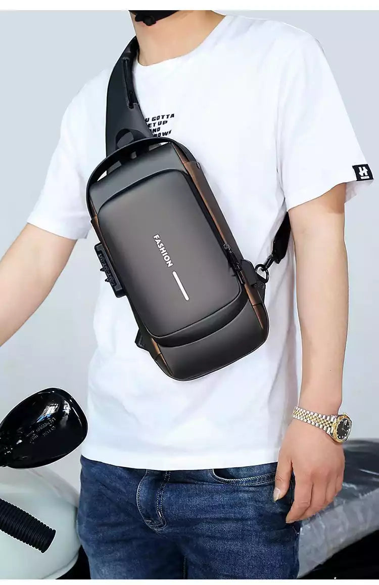 [PROMOCIÓN DE ANIVERSARIO]  Mochila Antirobo Cruzada Con Puerto USB - SafeBag 🎁