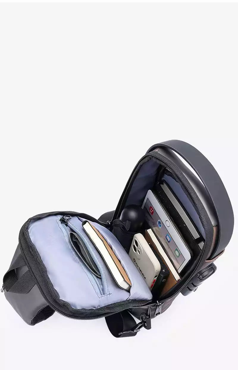 [PROMOCIÓN DE ANIVERSARIO]  Mochila Antirobo Cruzada Con Puerto USB - SafeBag 🎁
