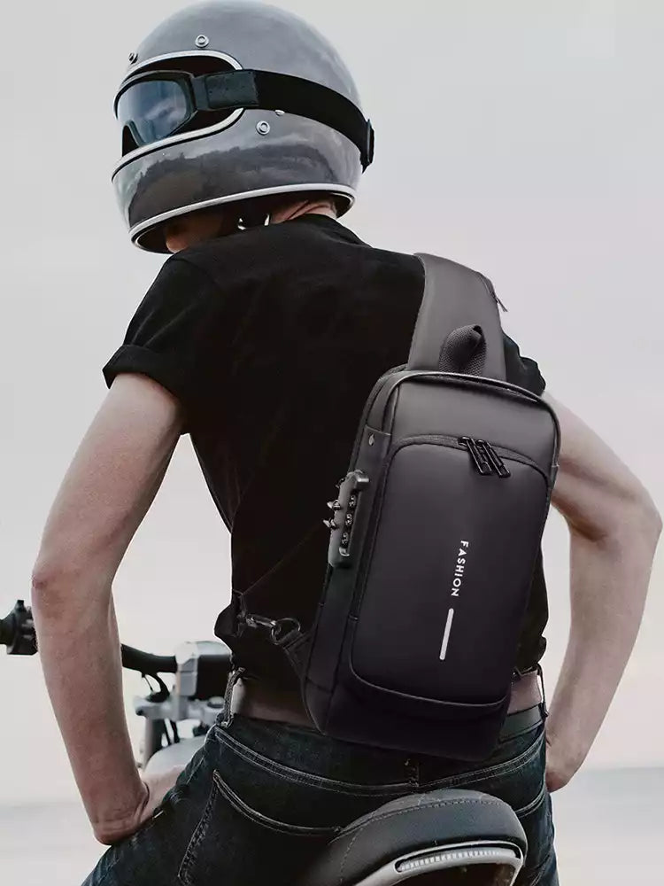[PROMOCIÓN DE ANIVERSARIO]  Mochila Antirobo Cruzada Con Puerto USB - SafeBag 🎁